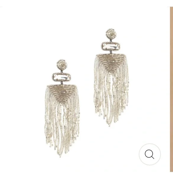 Stunning Silver Beaded Tassel Earrings. If you like Glam, you will LOVE - Picture 7 of 9